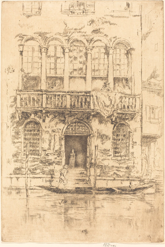 The Balcony by James McNeill Whistler (American, 1834 - 1903), 16X12"(A3)Poster Print