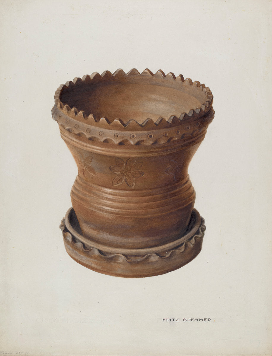 Flower Pot by Fritz Boehmer (American, active c. 1935), 16X12"(A3)Poster Print