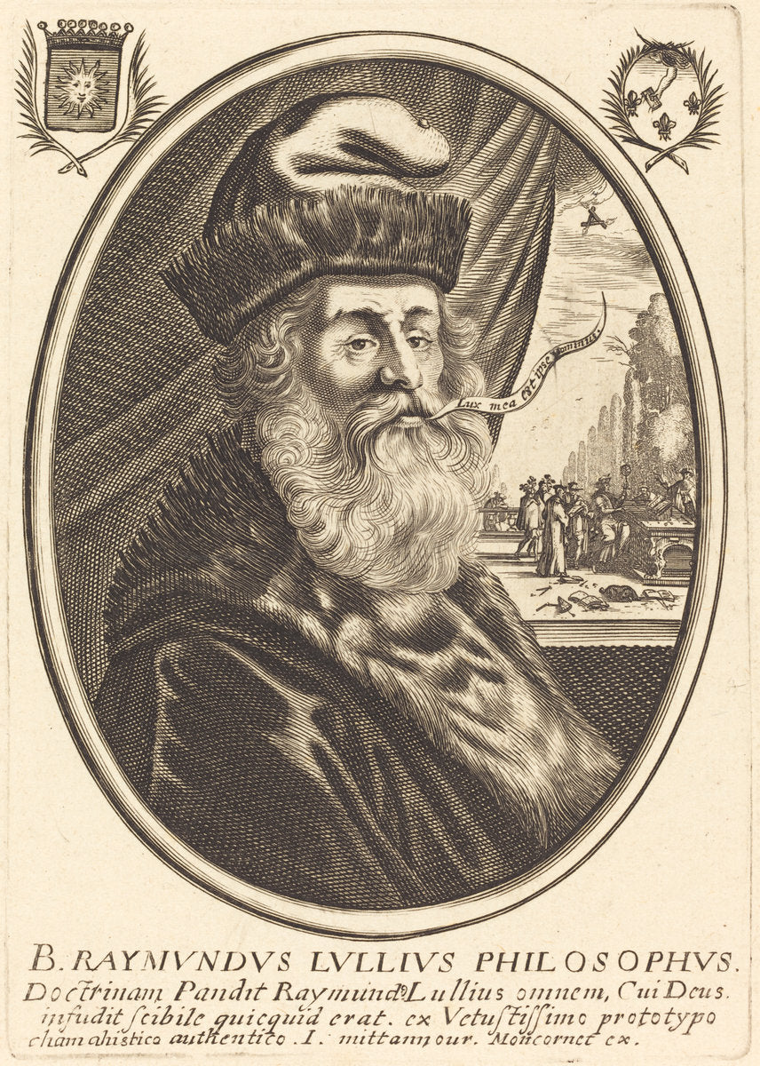 Raymond Lulle by Balthasar Moncornet (French, c. 1600 - 1668), 16X12"(A3)Poster Print