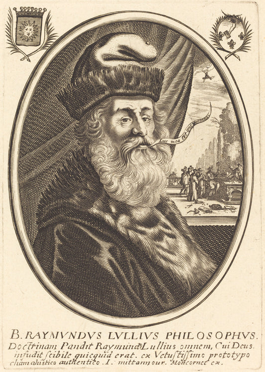 Raymond Lulle by Balthasar Moncornet (French, c. 1600 - 1668), 16X12"(A3)Poster Print