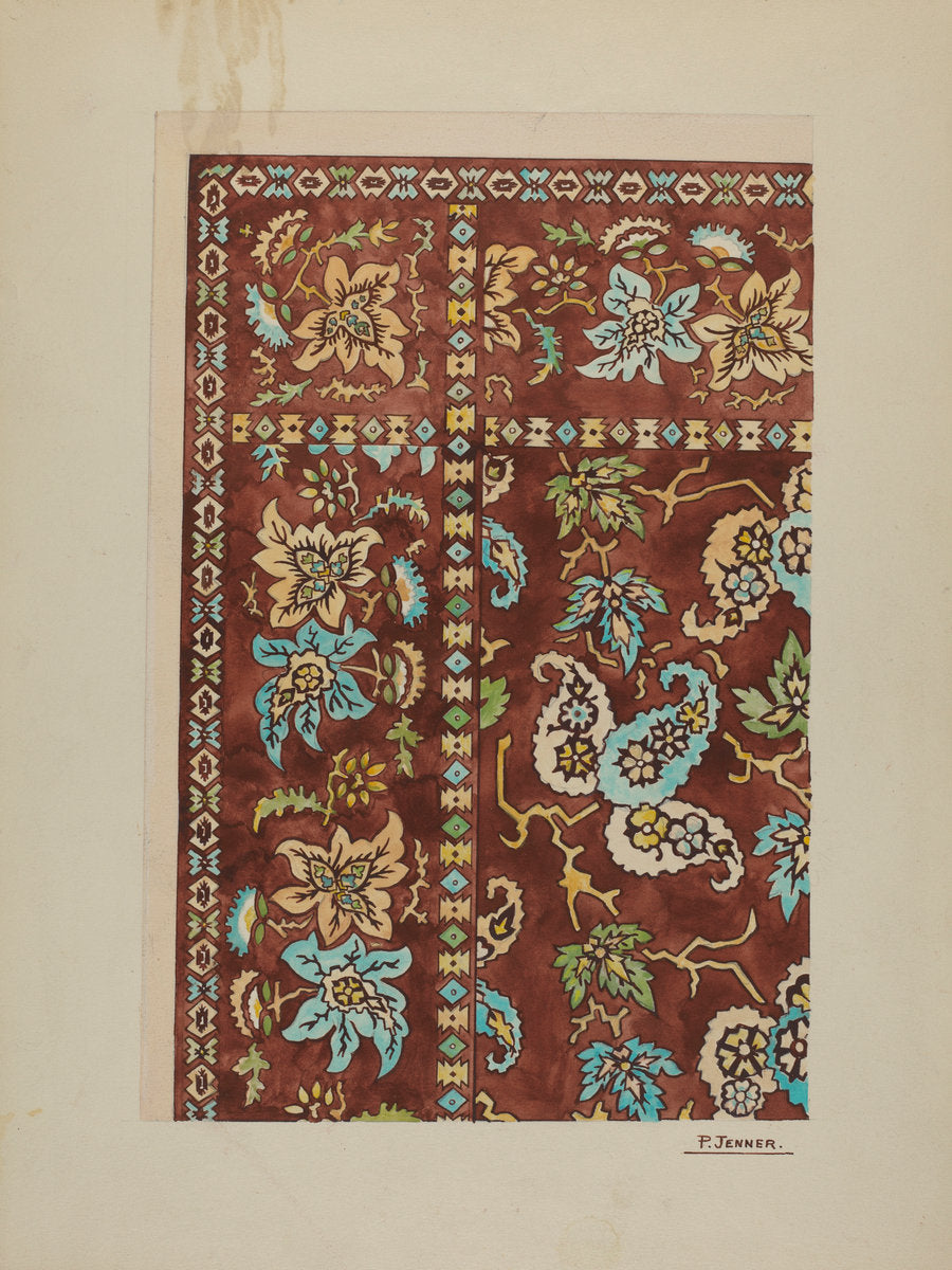 Cotton Kerchief by Percival Jenner (American, active c. 1935), 16X12"(A3)Poster Print