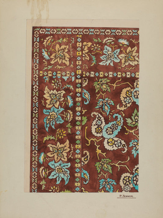 Cotton Kerchief by Percival Jenner (American, active c. 1935), 16X12"(A3)Poster Print