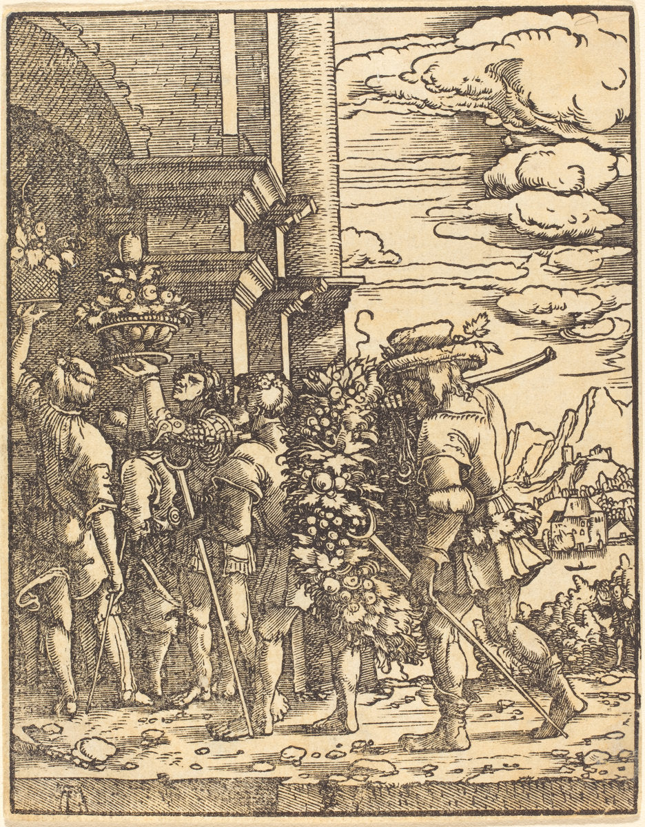 Joshua and Caleb by Albrecht Altdorfer (German, 1480 or before - 1538), 16X12"(A3)Poster Print