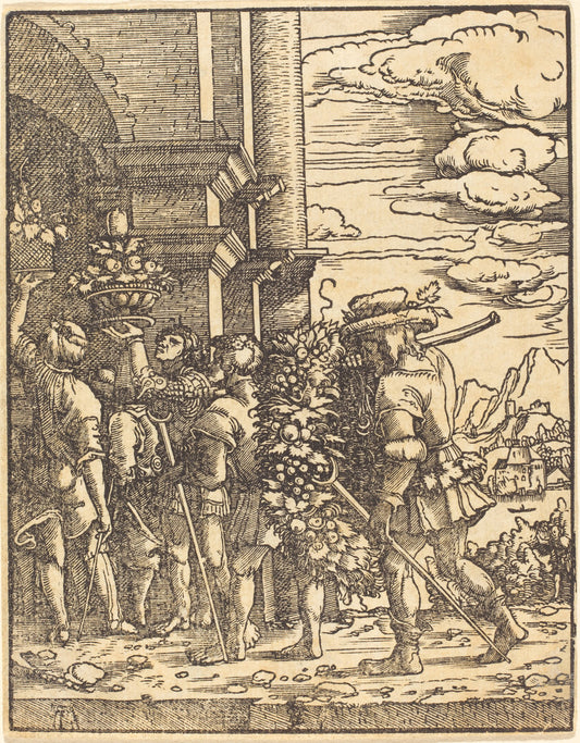 Joshua and Caleb by Albrecht Altdorfer (German, 1480 or before - 1538), 16X12"(A3)Poster Print