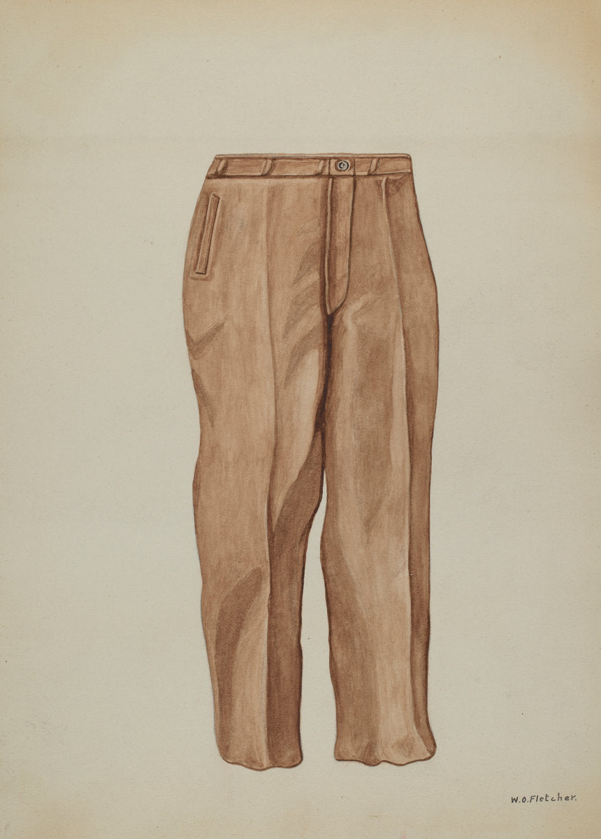 Trousers by William O. Fletcher (American, active c. 1935), 16X12"(A3)Poster Print