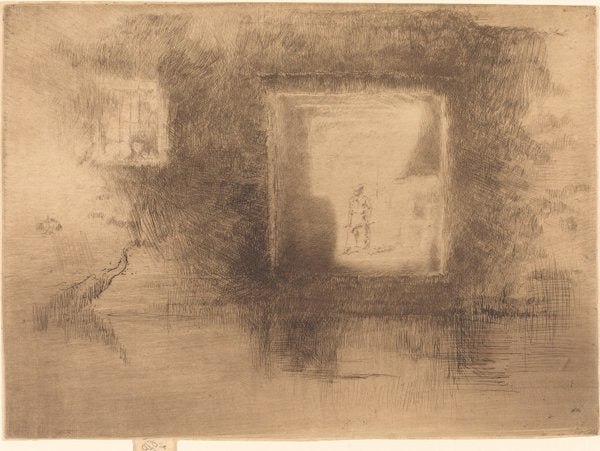 Nocturne: Furnace by James McNeill Whistler (American, 1834 - 1903), 16X12"(A3)Poster Print