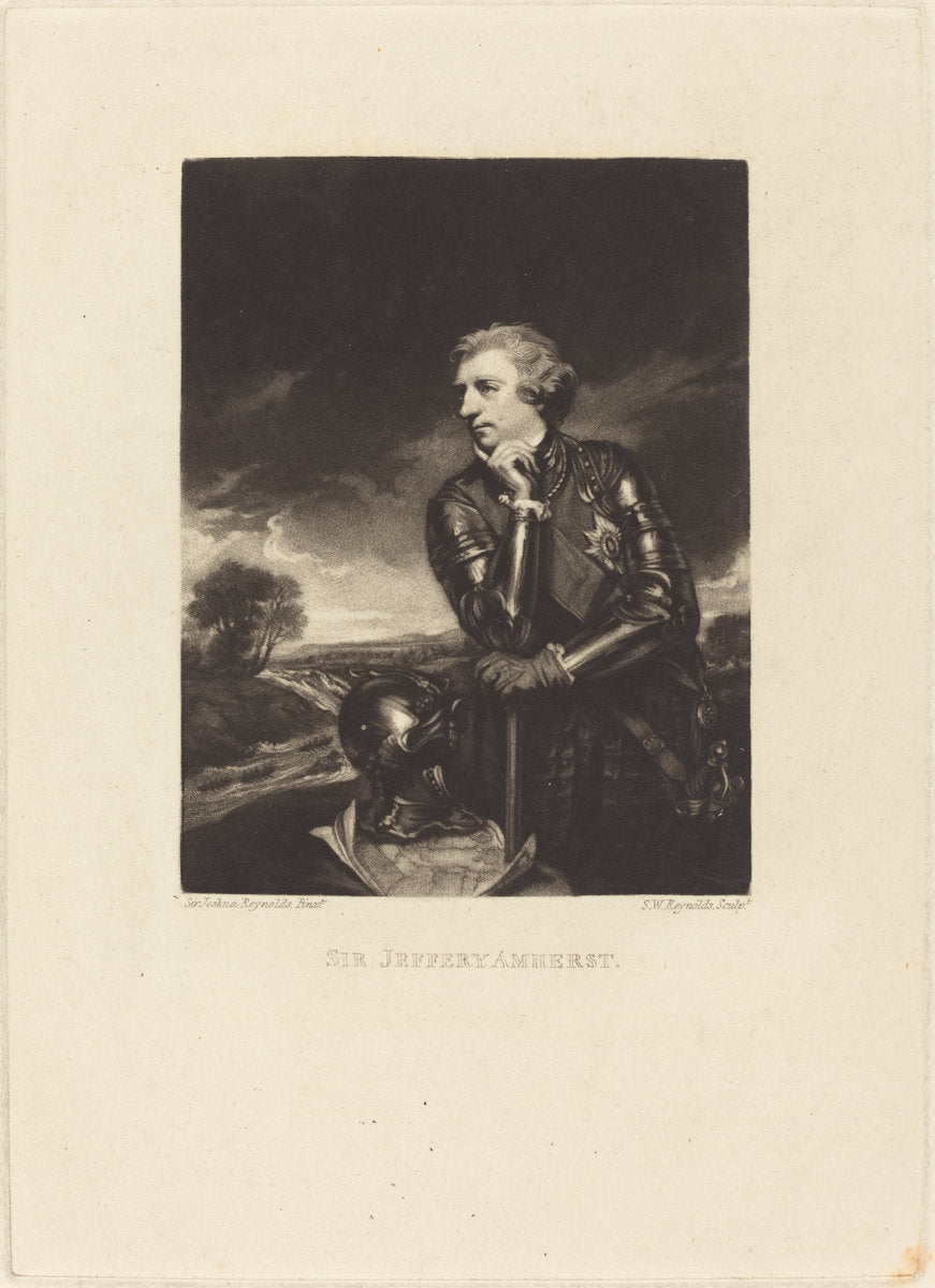 Sir Jeffery Amherst by Samuel William Reynolds I after Sir Joshua Reynolds (British, 1773 - 1835), 16X12"(A3)Poster Print