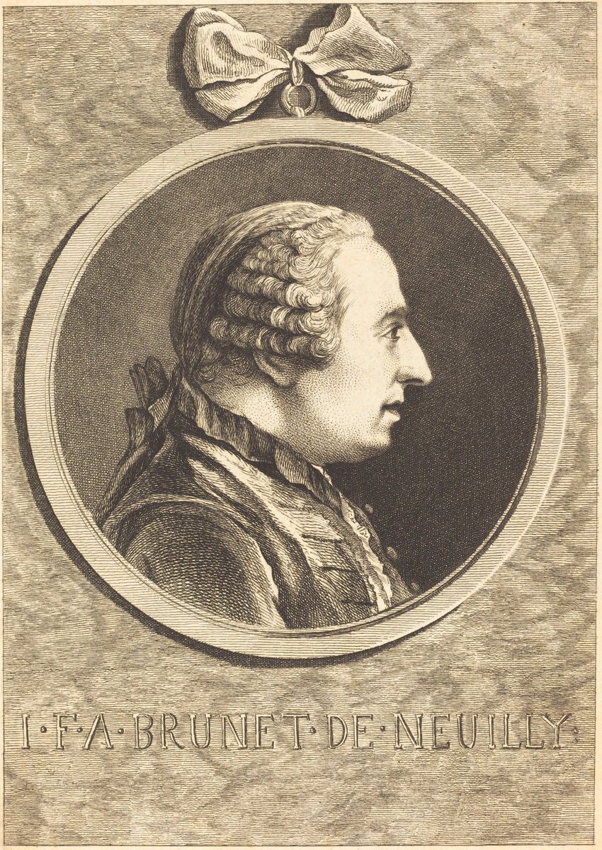 Brunet de Neuilly by Charles-Nicolas Cochin II (French, 1715 - 1790), 16X12"(A3)Poster Print