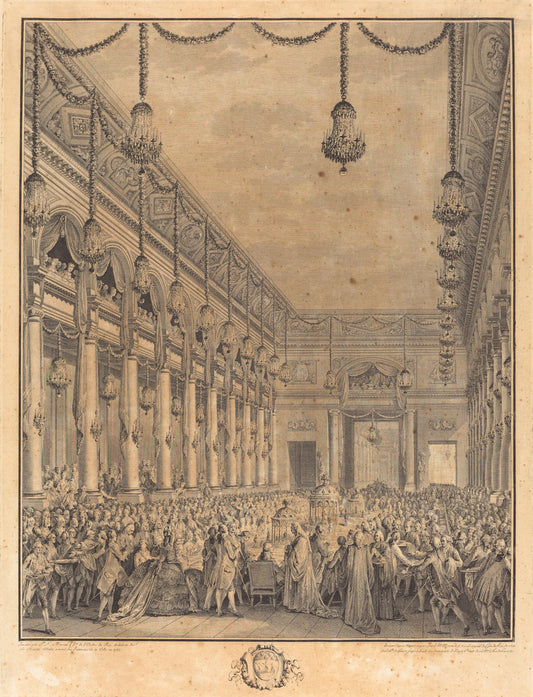 Le festin royal by Jean-Michel Moreau (French, 1741 - 1814), 16X12"(A3)Poster Print