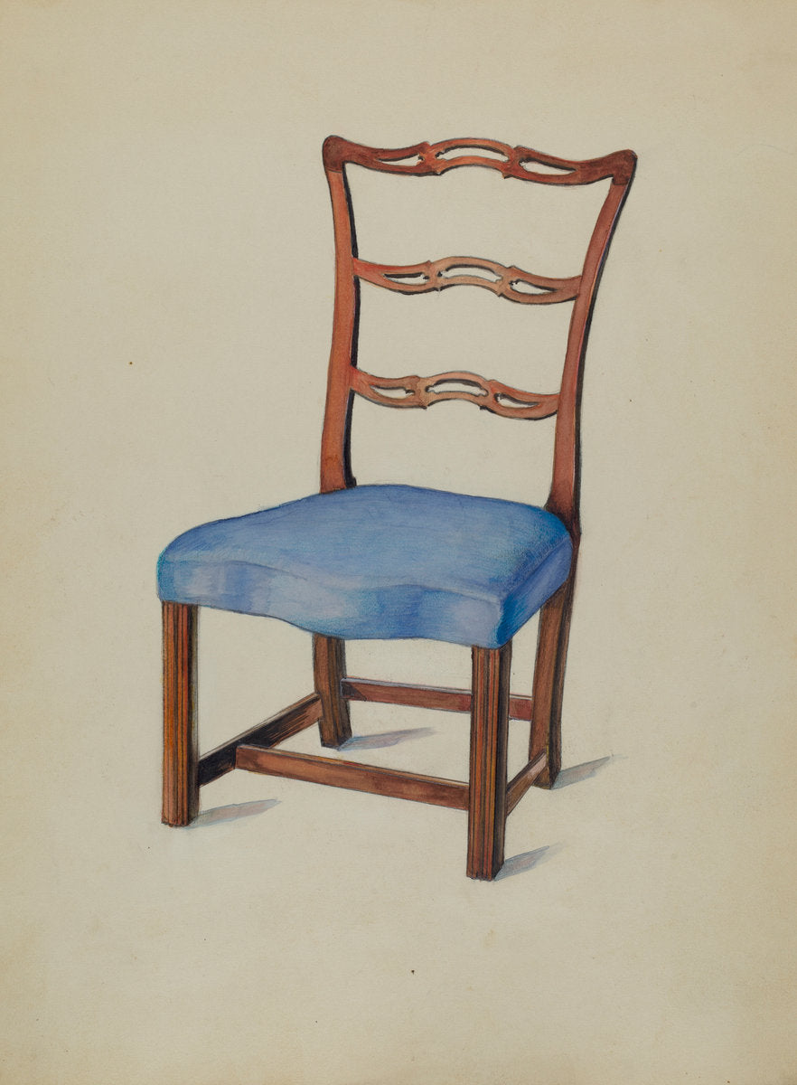 Side Chair by Carl Weiss (American, active c. 1935), 16X12"(A3)Poster Print