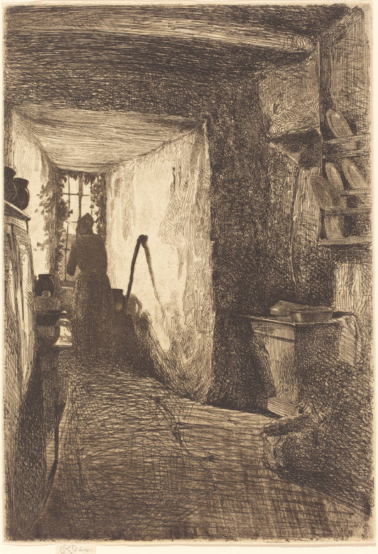 The Kitchen by James McNeill Whistler (American, 1834 - 1903), 16X12"(A3)Poster Print