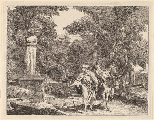 The Episode of the Falling Idol by Giovanni Domenico Tiepolo (Italian, 1727 - 1804), 16X12"(A3)Poster Print
