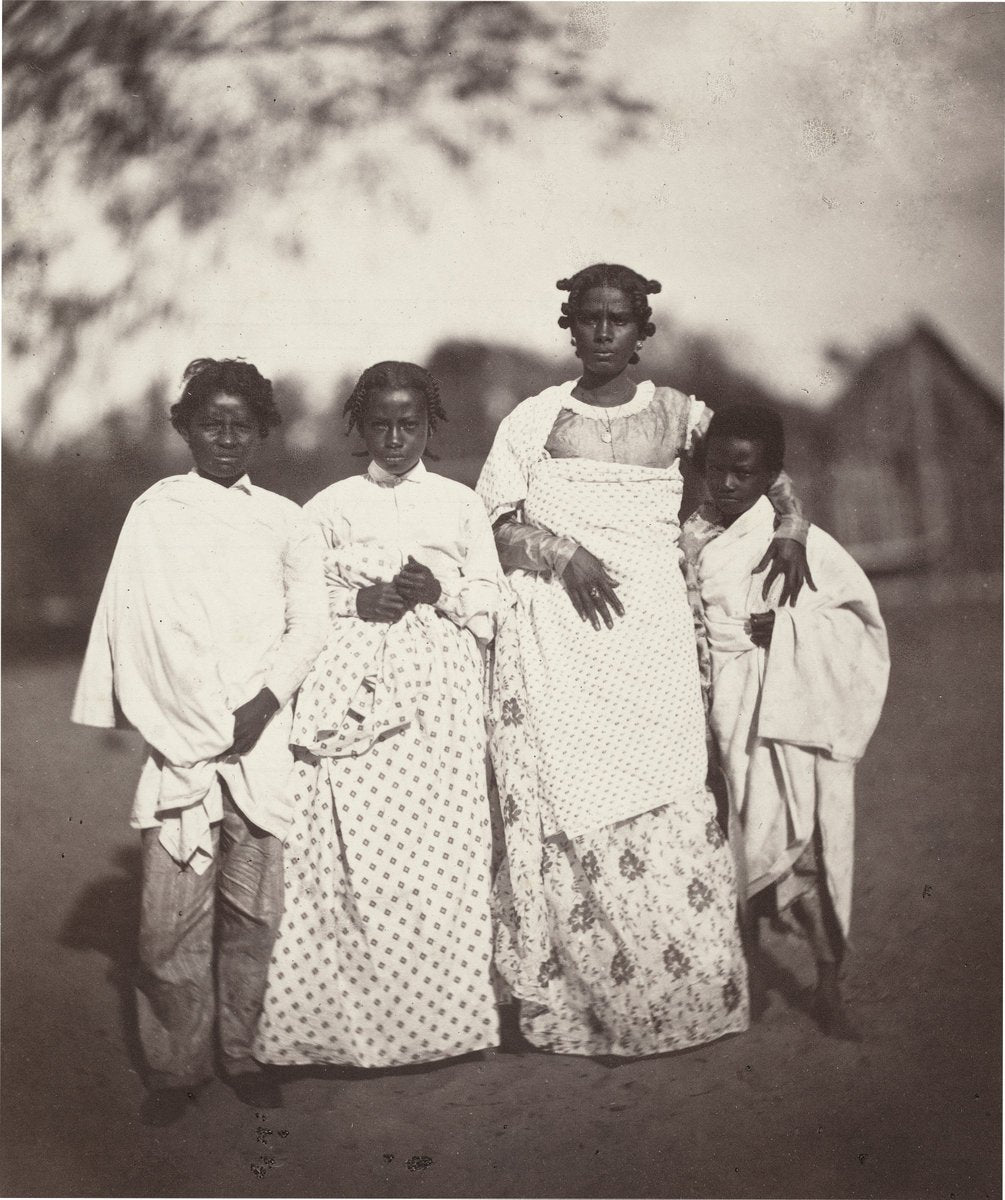 Femme Malgache et Ses Enfants (Madagascan Woman and Her Children) (Plate 3) by Désiré Charnay (French, 1828 - 1915), 16X12"(A3)Poster Print