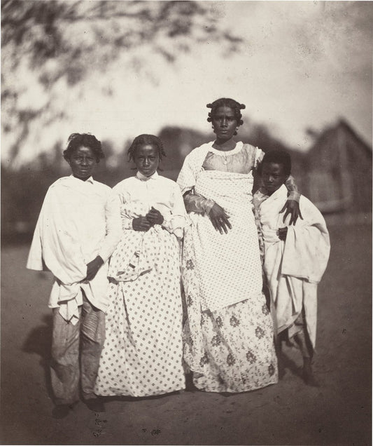 Femme Malgache et Ses Enfants (Madagascan Woman and Her Children) (Plate 3) by Désiré Charnay (French, 1828 - 1915), 16X12"(A3)Poster Print