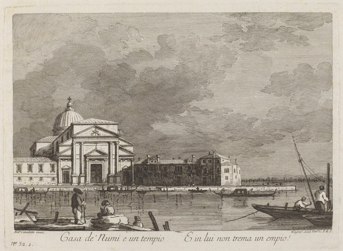 Casa de' Numi by Joseph Wagner after Canaletto (German, 1706 - 1780), 16X12"(A3)Poster Print