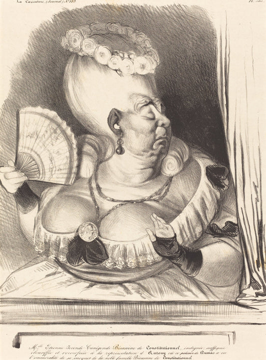 Mlle. Etienne-Goconde-Cunégonde-Bécassine by Honoré Daumier (French, 1808 - 1879), 16X12"(A3)Poster Print