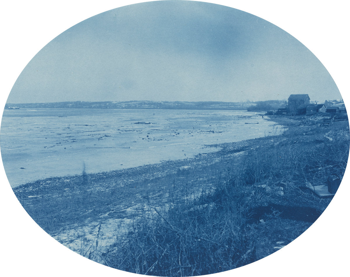 Levee at Rapids City, Illinois by Henry Peter Bosse (American, 1844 - 1903), 16X12"(A3)Poster Print