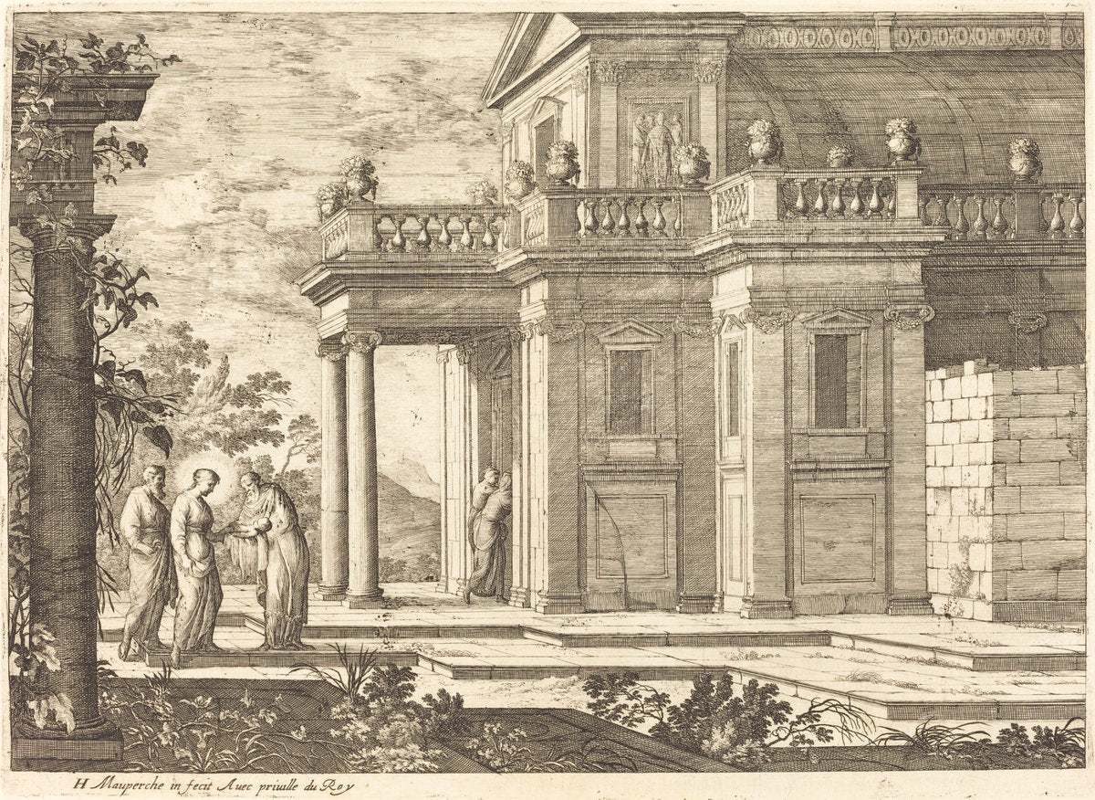 Presentation in the Temple by Henri Mauperche (French, c. 1602 - 1686), 16X12"(A3)Poster Print