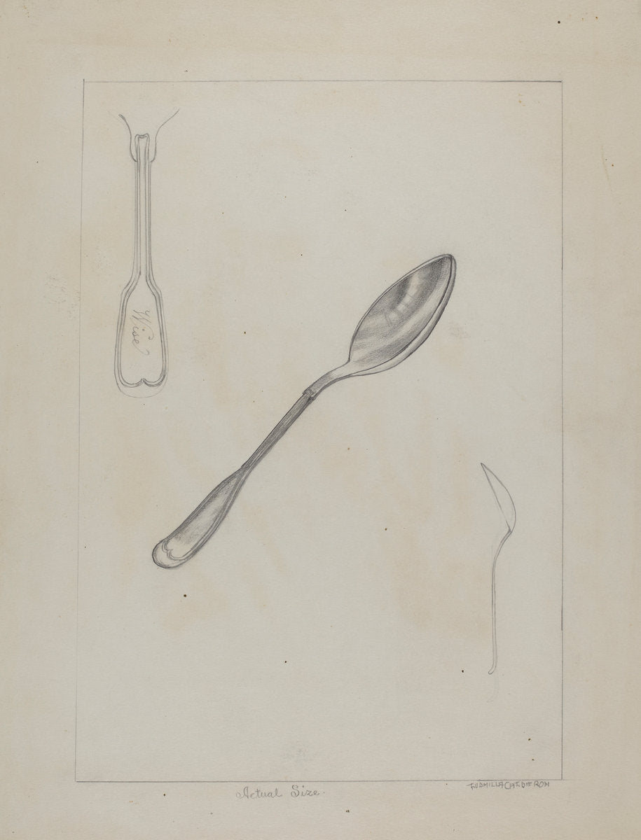 Silver Spoon by Ludmilla Calderon (American, active c. 1935), 16X12"(A3)Poster Print