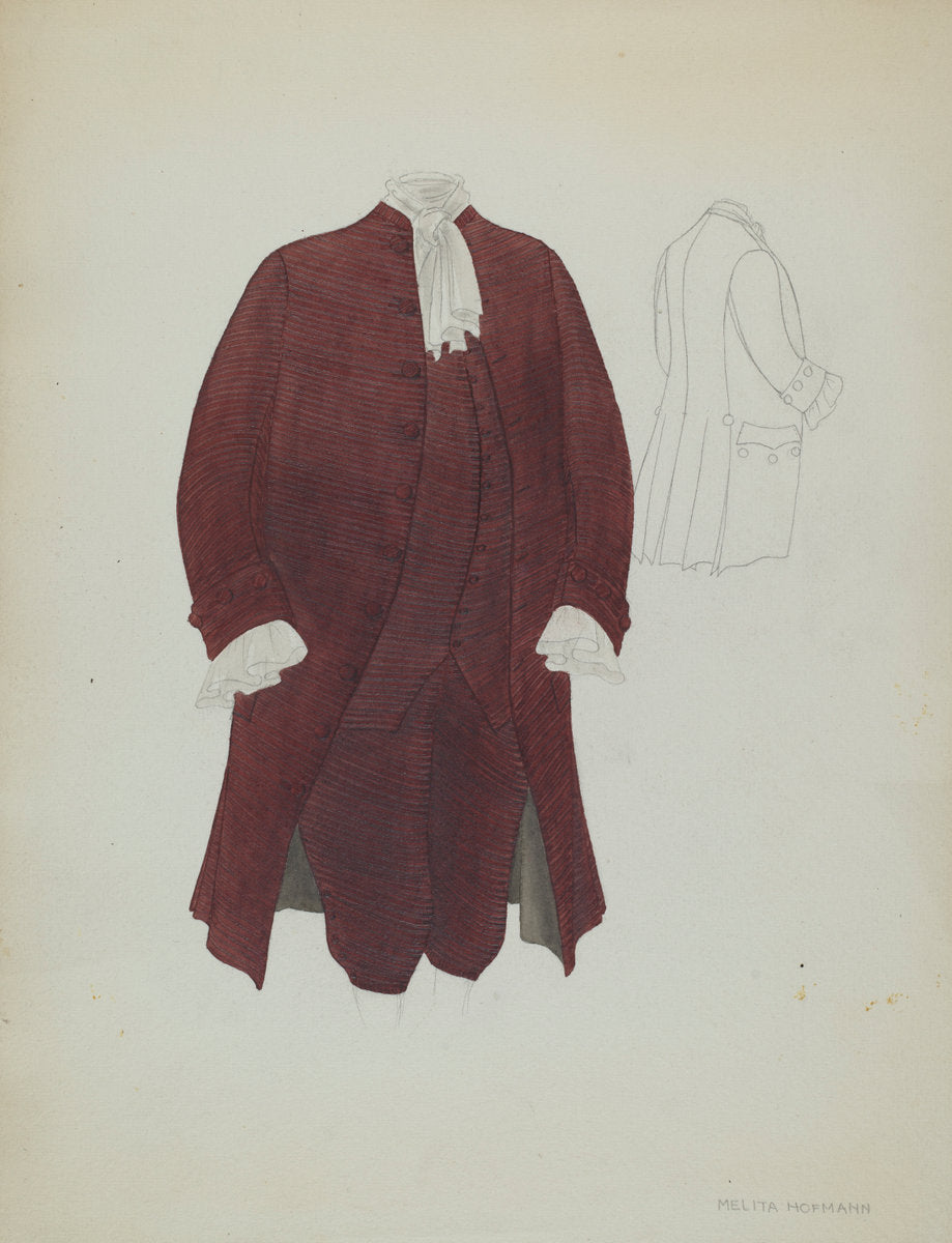 Man's Suit by Melita Hofmann (American, active c. 1935), 16X12"(A3)Poster Print