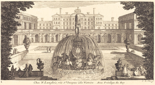 Frontispiece by Sébastien Le Clerc I (French, 1637 - 1714), 16X12"(A3)Poster Print