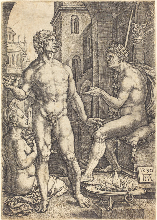Mucius Scaevola by Heinrich Aldegrever (German, 1502 - 1555/1561), 16X12"(A3)Poster Print