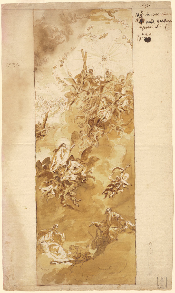 The Assumption of the Virgin by Giambattista Canal (Italian, 1745 - 1825), 16X12"(A3)Poster Print