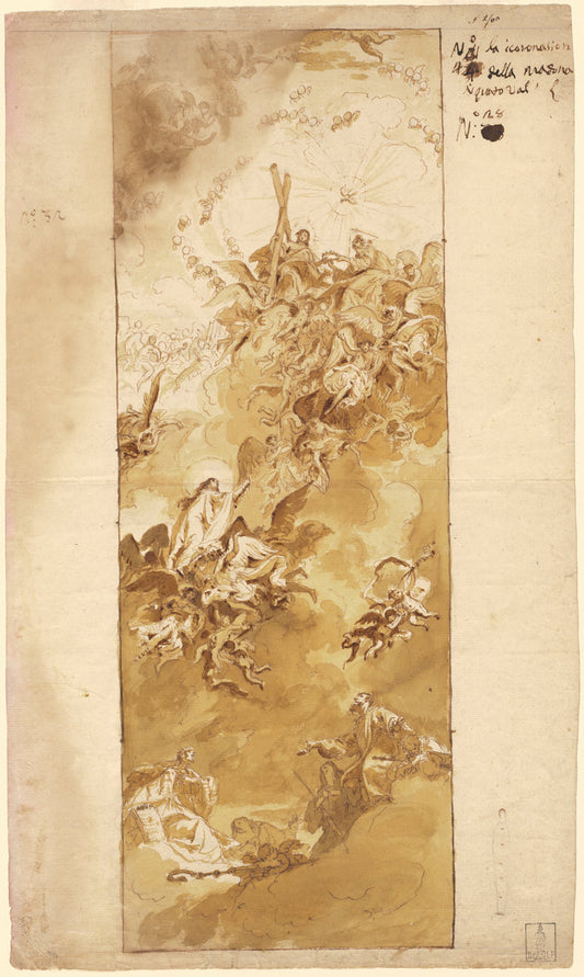 The Assumption of the Virgin by Giambattista Canal (Italian, 1745 - 1825), 16X12"(A3)Poster Print