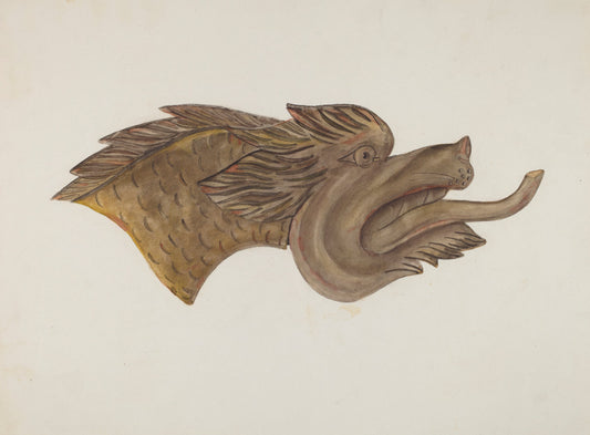 Animal Head by Gerard Barnett (American, active c. 1935), 16X12"(A3)Poster Print