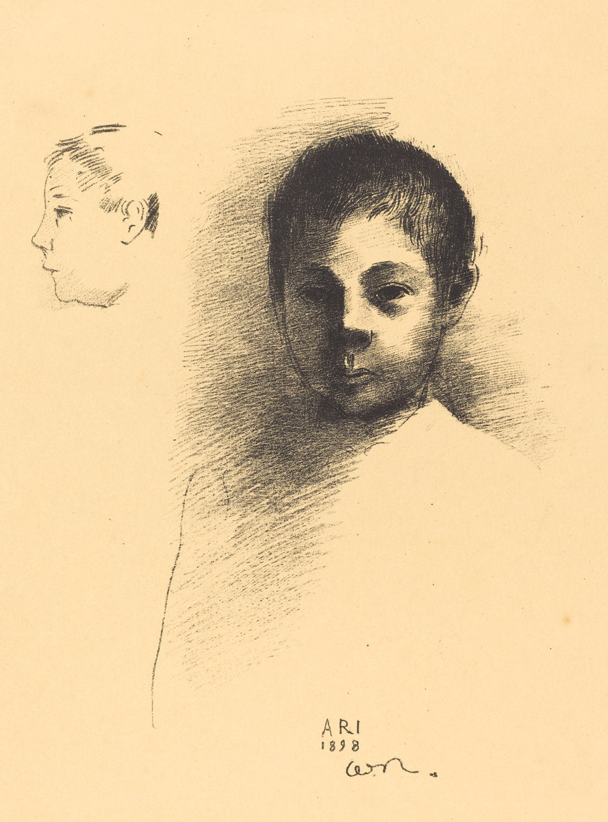 Ari by Odilon Redon (French, 1840 - 1916), 16X12"(A3)Poster Print