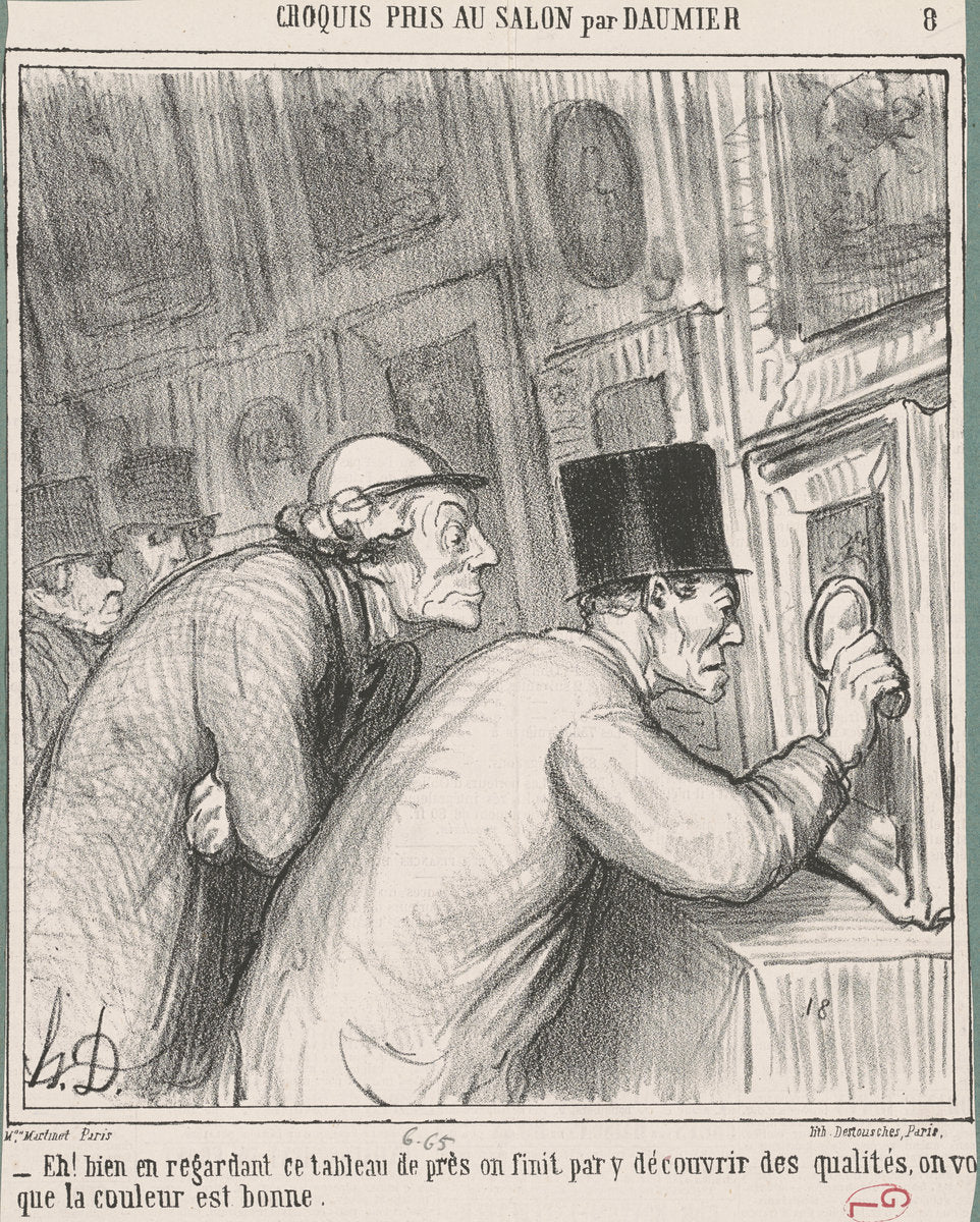 Eh! Bien en regardance ce tableau by Honoré Daumier (French, 1808 - 1879), 16X12"(A3)Poster Print