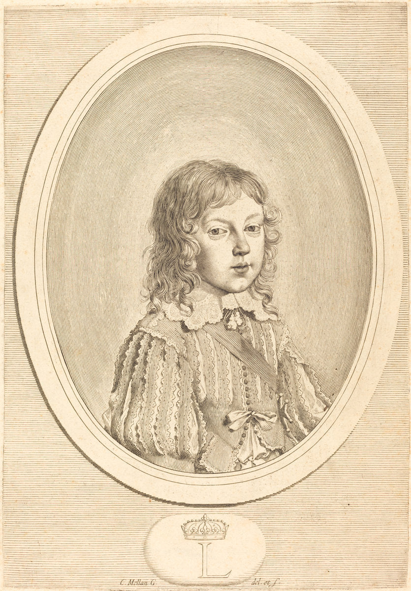 Louis XIV as a Boy by Claude Mellan (French, 1598 - 1688), 16X12"(A3)Poster Print
