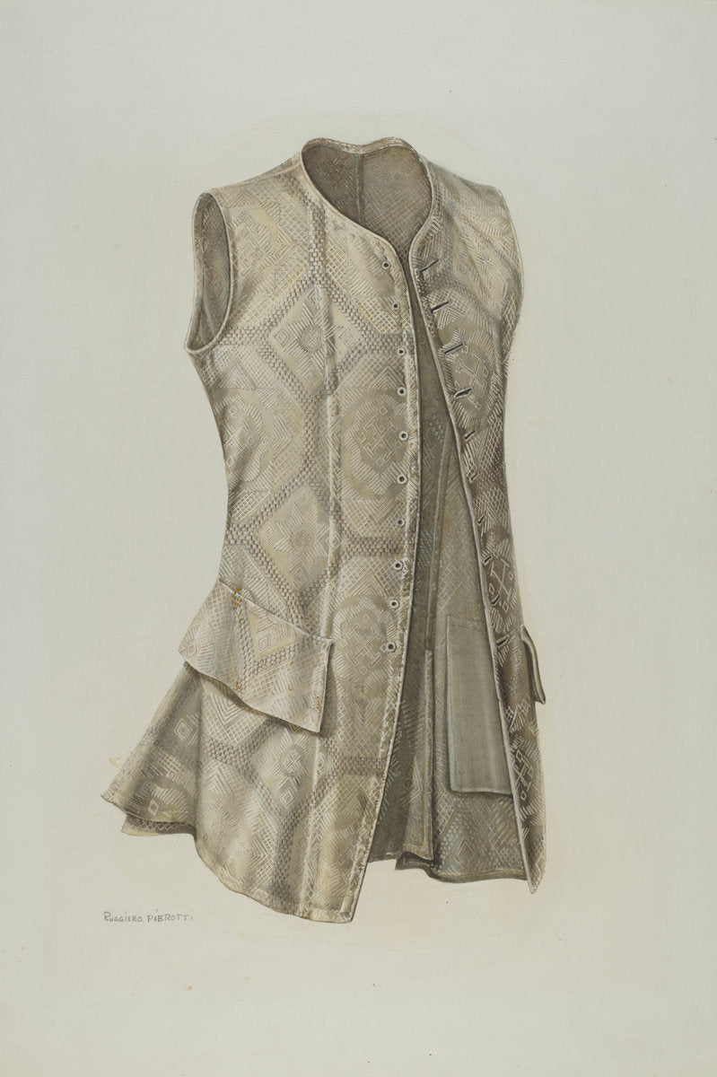 Man's Waistcoat by Ruggiero Pierotti (American, active c. 1935), 16X12"(A3)Poster Print