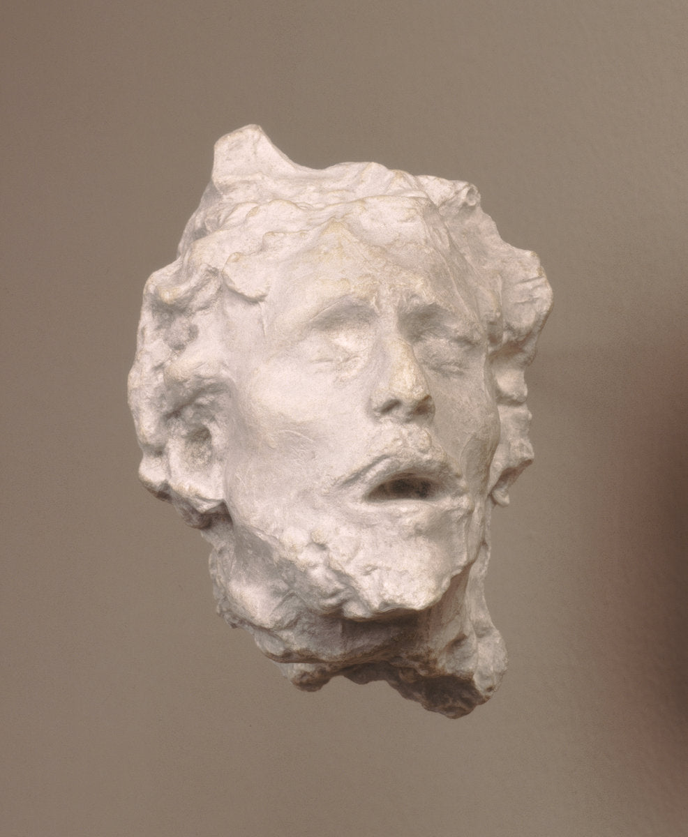Head of Saint John the Baptist by Auguste Rodin (French, 1840 - 1917), 16X12"(A3)Poster Print