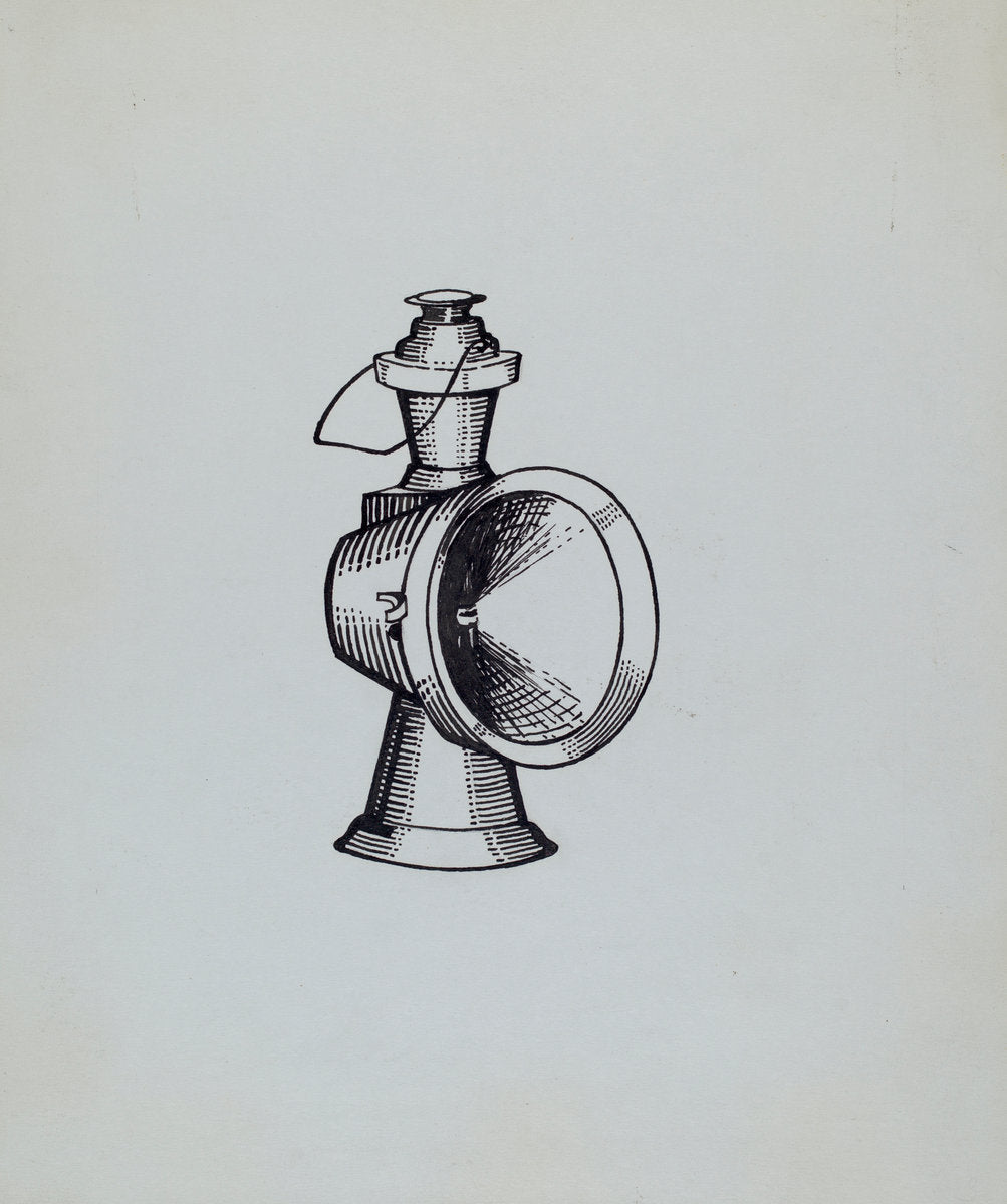 Fire Truck Headlight by Florence Huston (American, active c. 1935), 16X12"(A3)Poster Print