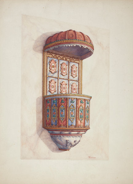 Pulpit by Hal Blakeley (American, active c. 1935), 16X12"(A3)Poster Print