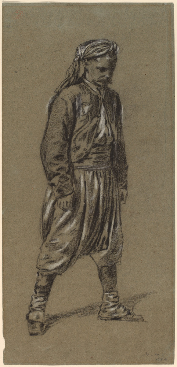 Zouave by Winslow Homer (American, 1836 - 1910), 16X12"(A3)Poster Print