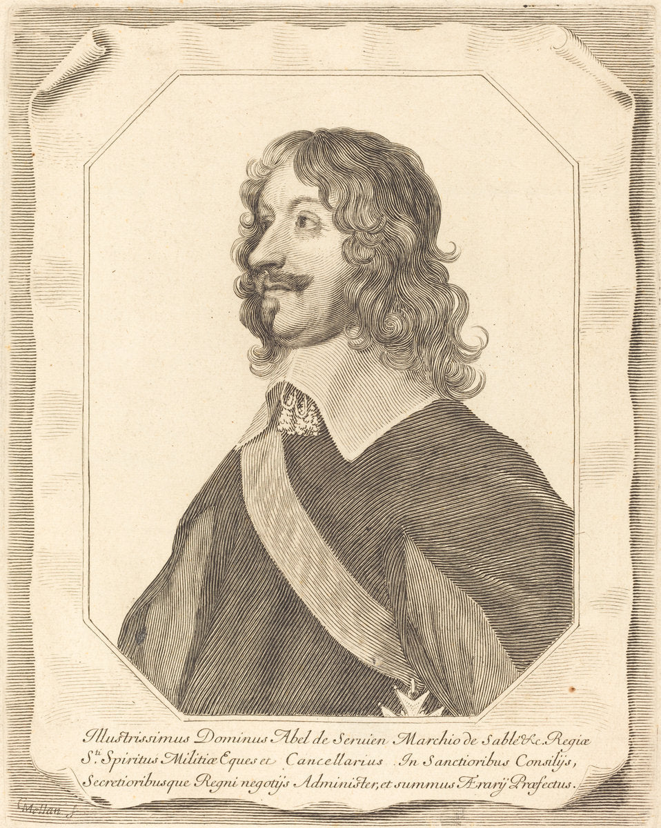 Abel Servien by Claude Mellan (French, 1598 - 1688), 16X12"(A3)Poster Print