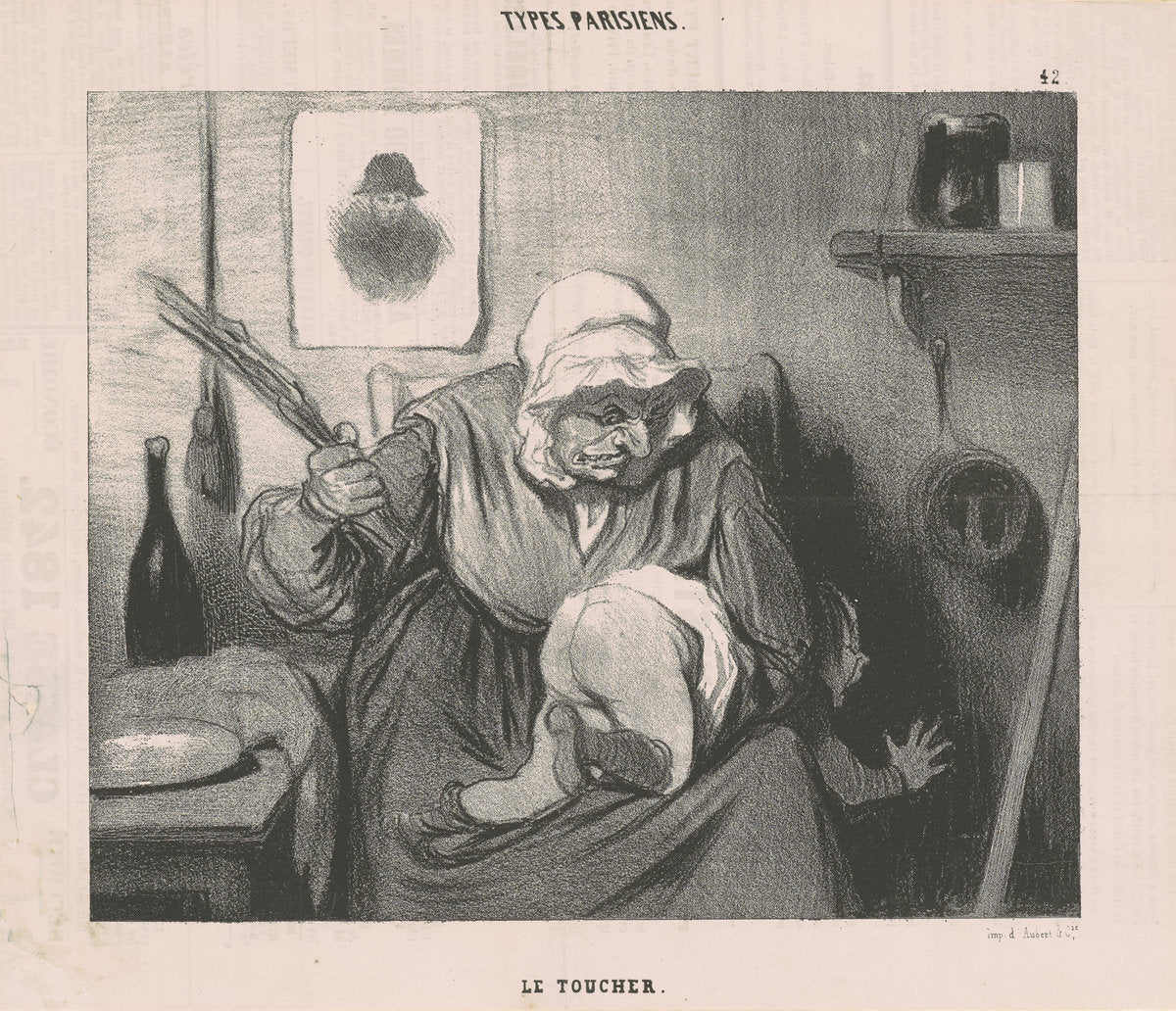 Le Toucher by Honoré Daumier (French, 1808 - 1879), 16X12"(A3)Poster Print