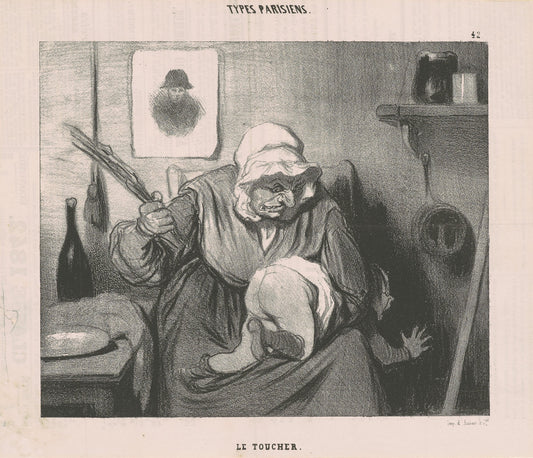 Le Toucher by Honoré Daumier (French, 1808 - 1879), 16X12"(A3)Poster Print