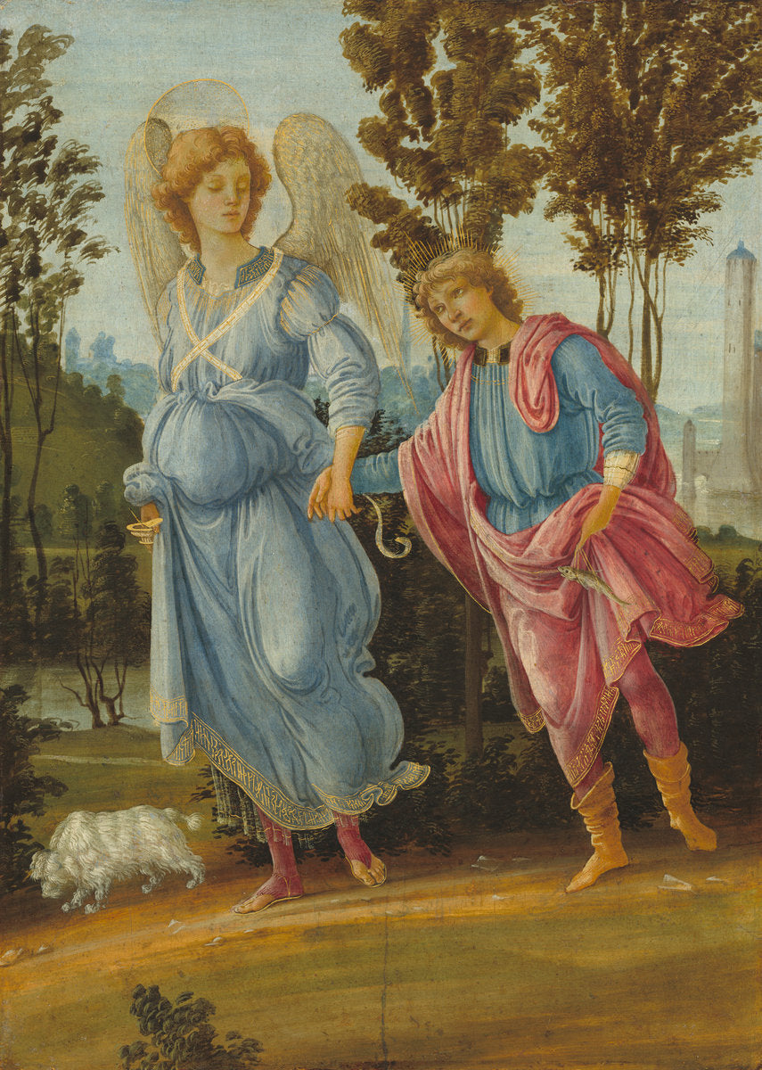 Tobias and the Angel by Filippino Lippi (Florentine, 1457 - 1504), 16X12"(A3)Poster Print