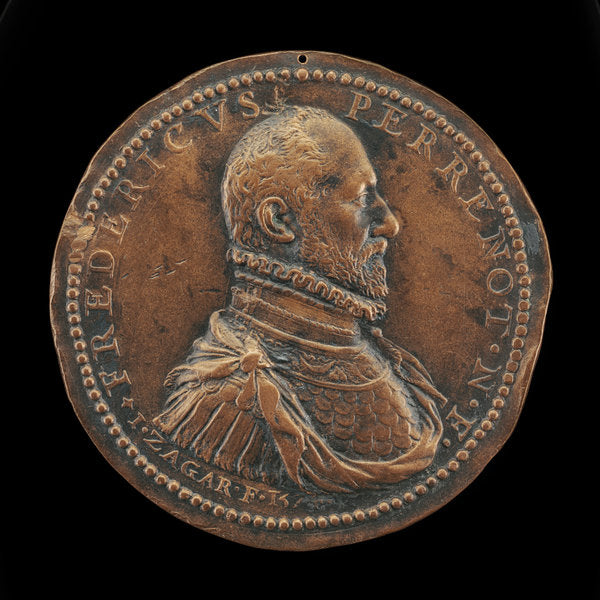 Frédéric Perrenot, 1536-1602, Lord of Champagney, Governor of Antwerp 1571 [obverse] by Jacob Zagar (Flemish, c. 1530 - after 1580), 16X12"(A3)Poster Print