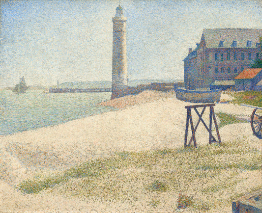 The Lighthouse at Honfleur by Georges Seurat (French, 1859 - 1891), 16X12"(A3)Poster Print
