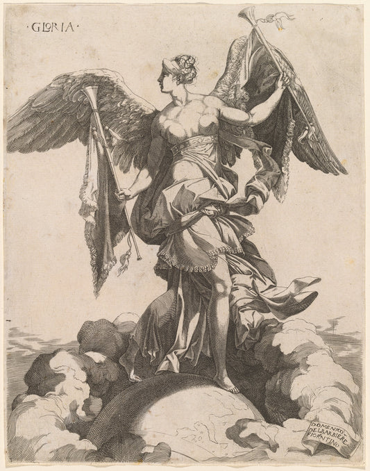 Gloria by Domenico del Barbiere after Rosso Fiorentino (Italian, c. 1506 - probably 1565/1575), 16X12"(A3)Poster Print
