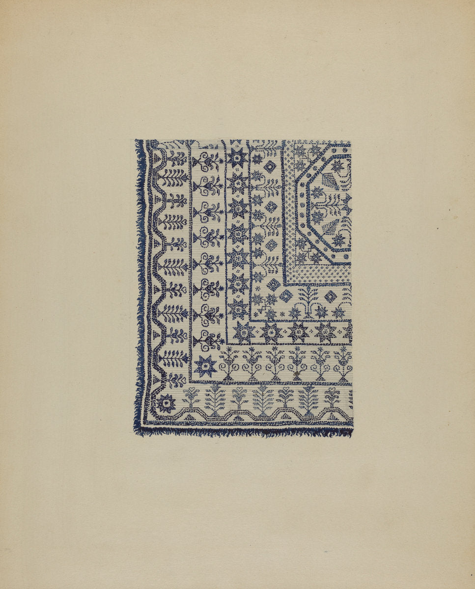 Coverlet by Jules Lefevere (American, active c. 1935), 16X12"(A3)Poster Print