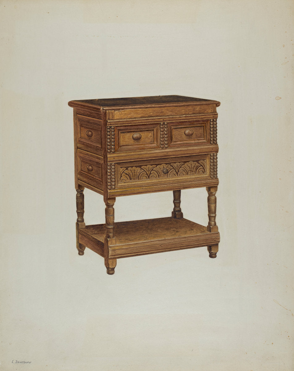 Box Desk by Leo Drozdoff (American, 1913 - 1964), 16X12"(A3)Poster Print