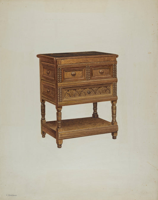Box Desk by Leo Drozdoff (American, 1913 - 1964), 16X12"(A3)Poster Print