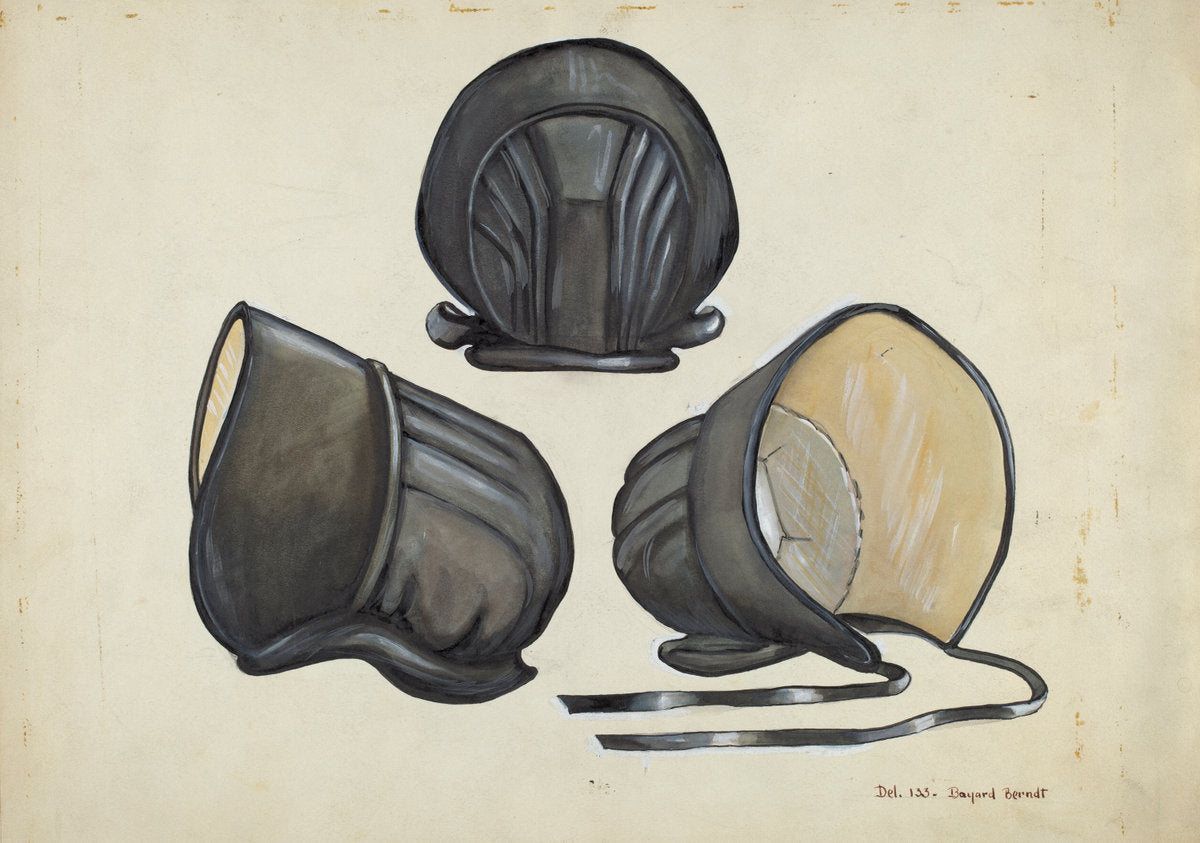 Black Satin Bonnet by B. Berndt (American, active c. 1935), 16X12"(A3)Poster Print