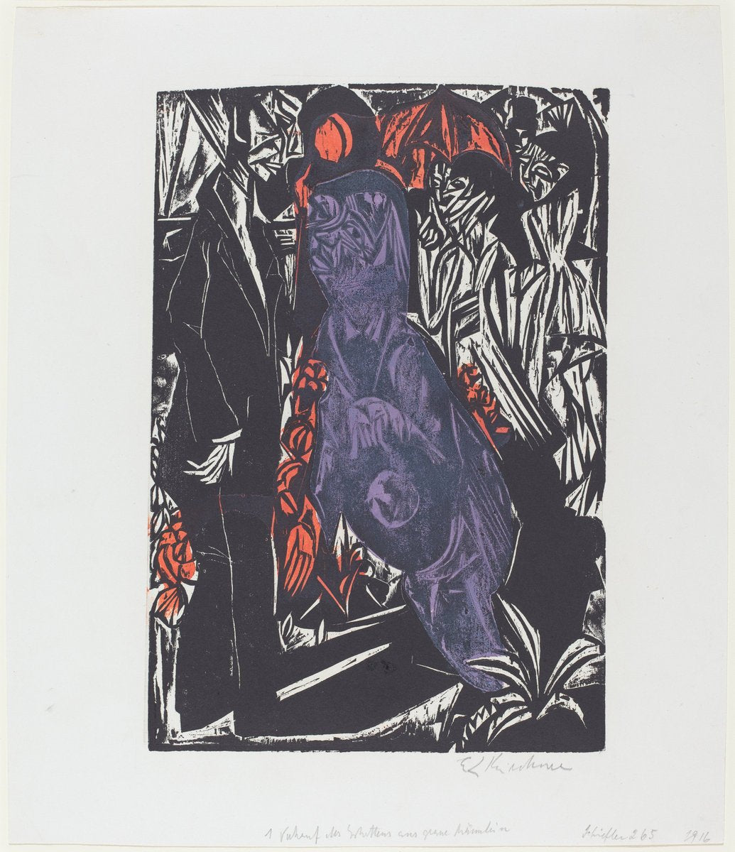 Peter Schlemihls wundersame Geschichte: Der Verkauf des Schattens (Peter Schlemihl's Wondrous Story: The Sale of His Shadow) by Ernst Ludwig Kirchner (German, 1880 - 1938), 16X12"(A3)Poster Print