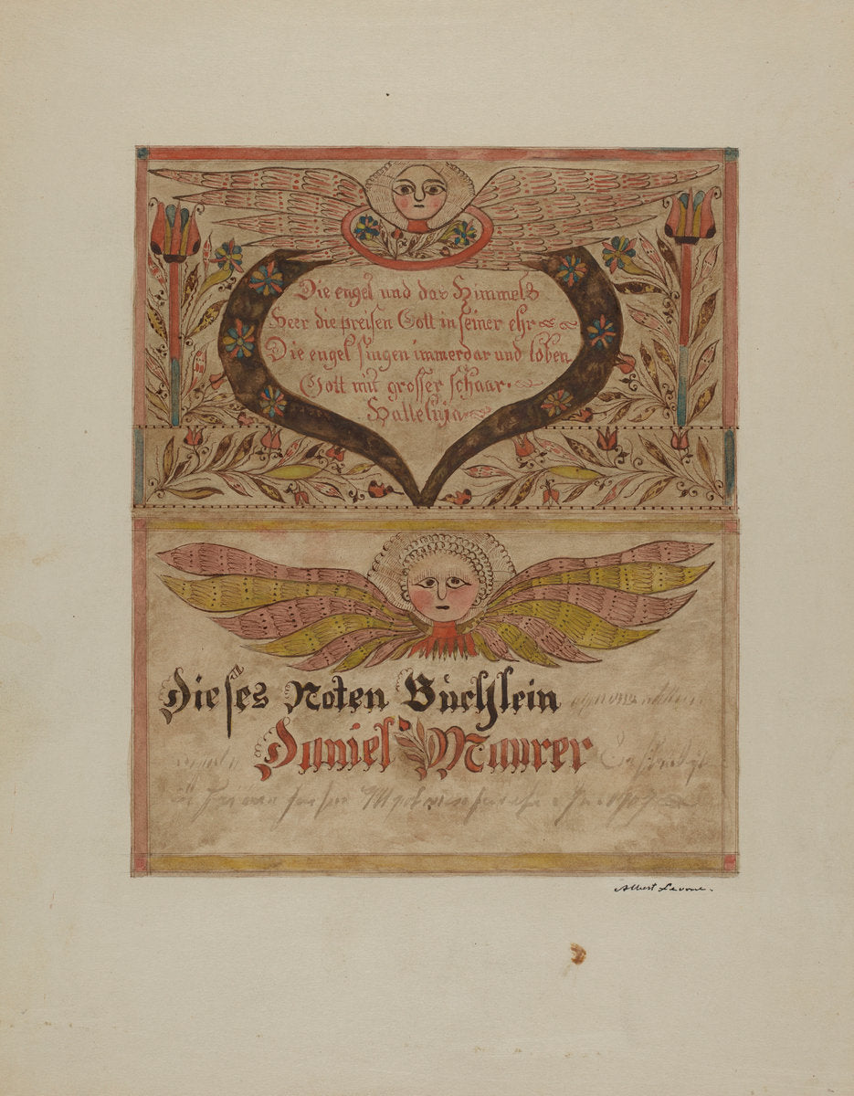 Manuscript and Miniature by Albert Levone (American, active c. 1935), 16X12"(A3)Poster Print